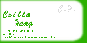 csilla haag business card